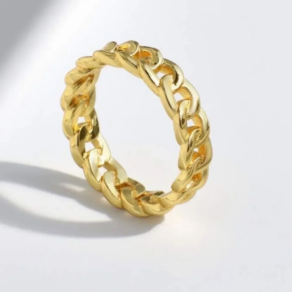 Gold Chain Link Ring N1334